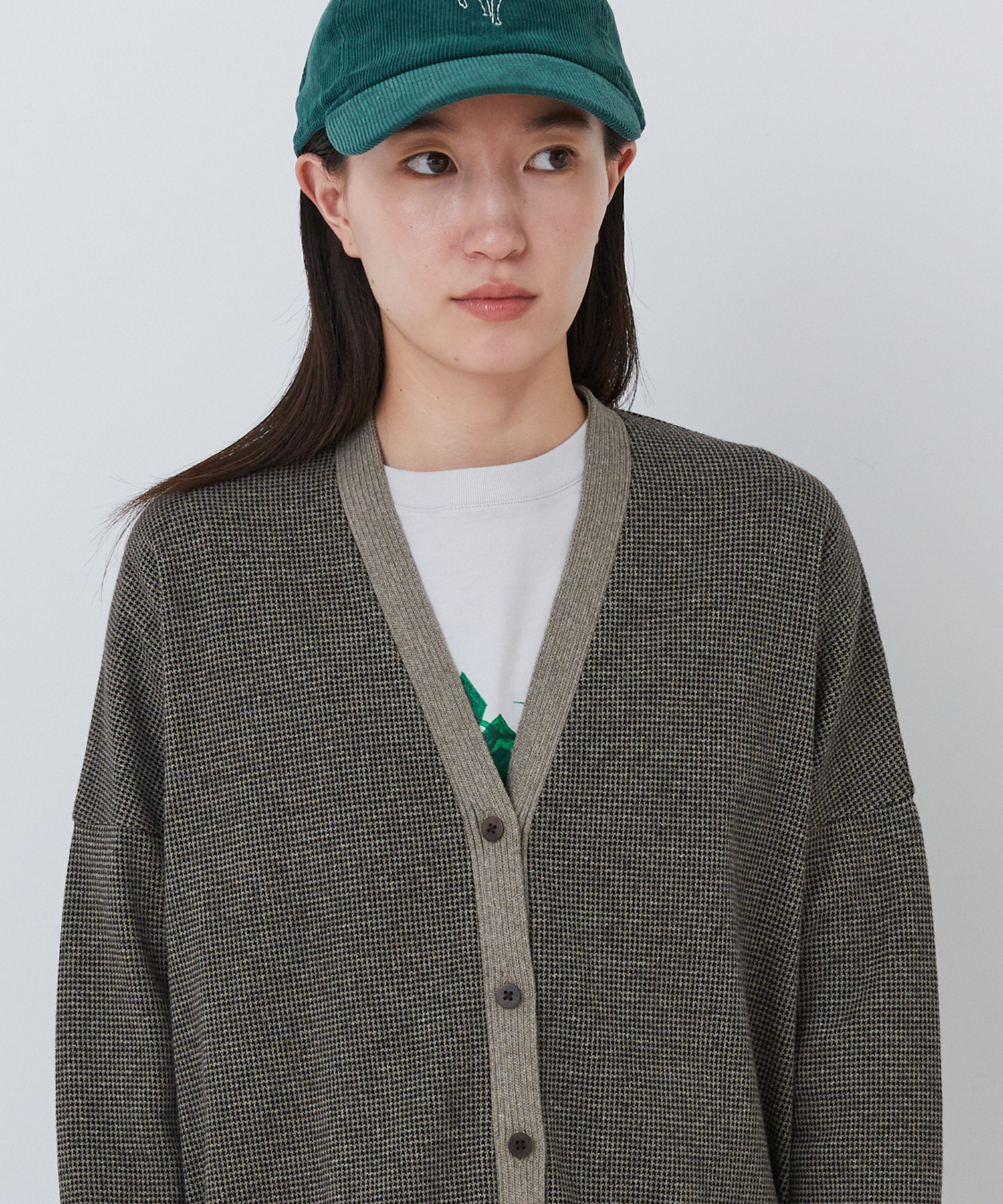 【congés payés】ポンチカーディガン 詳細画像 ダークブラウン 8