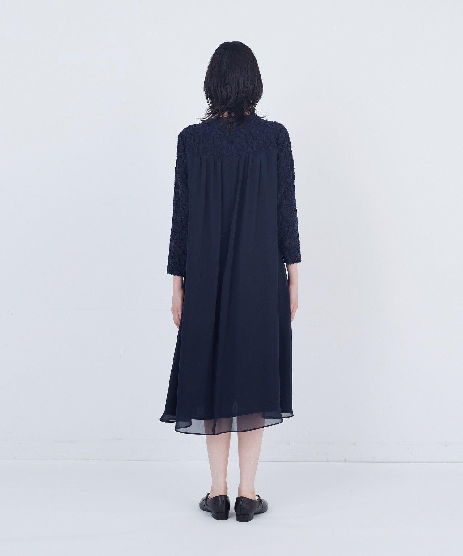 【ADIEU TRISTESSE】カットジャカードワンピース 詳細画像 ブラック 11