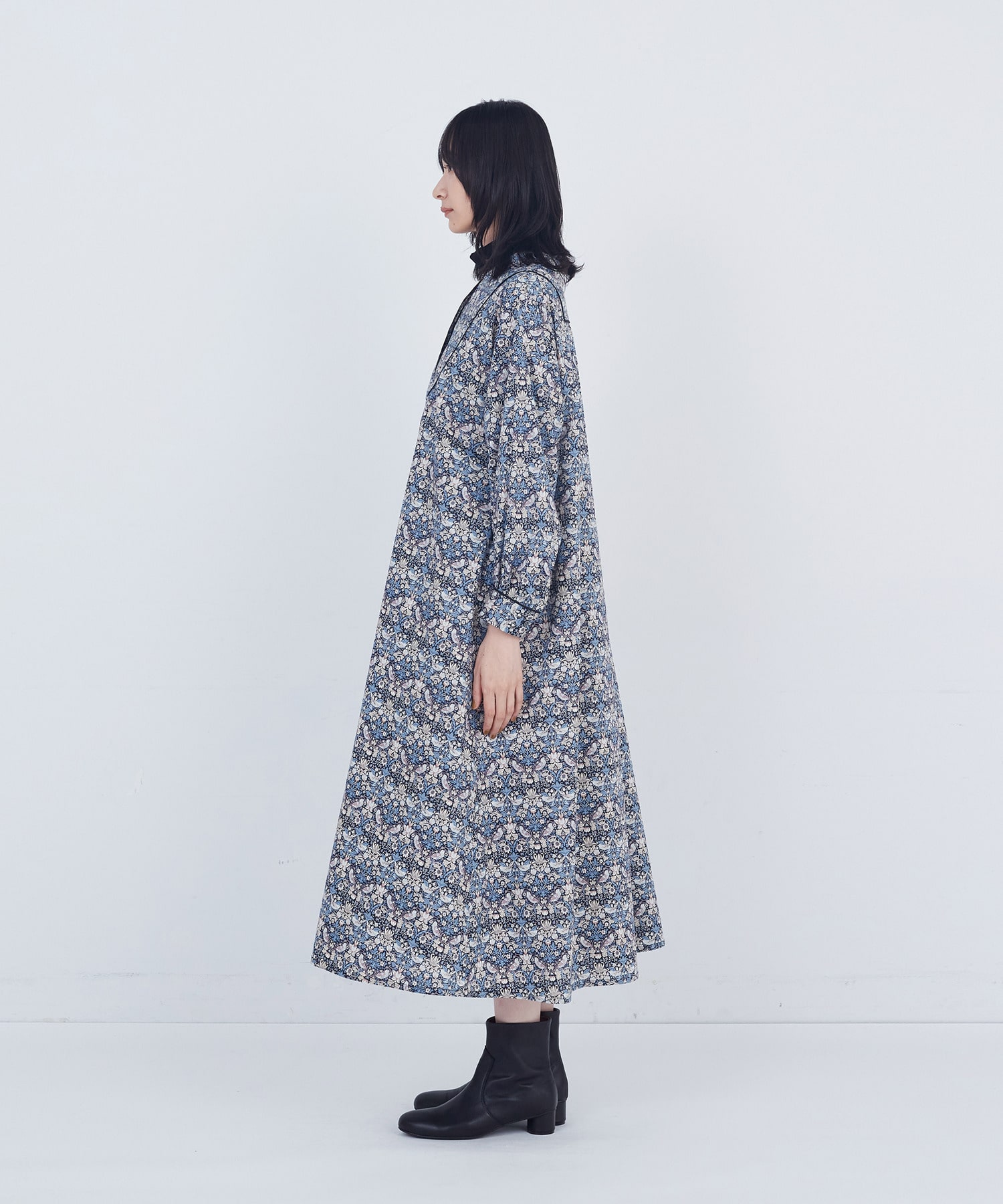 【ADIEU TRISTESSE】リバティプリントワンピース 詳細画像 グレー系その他 10