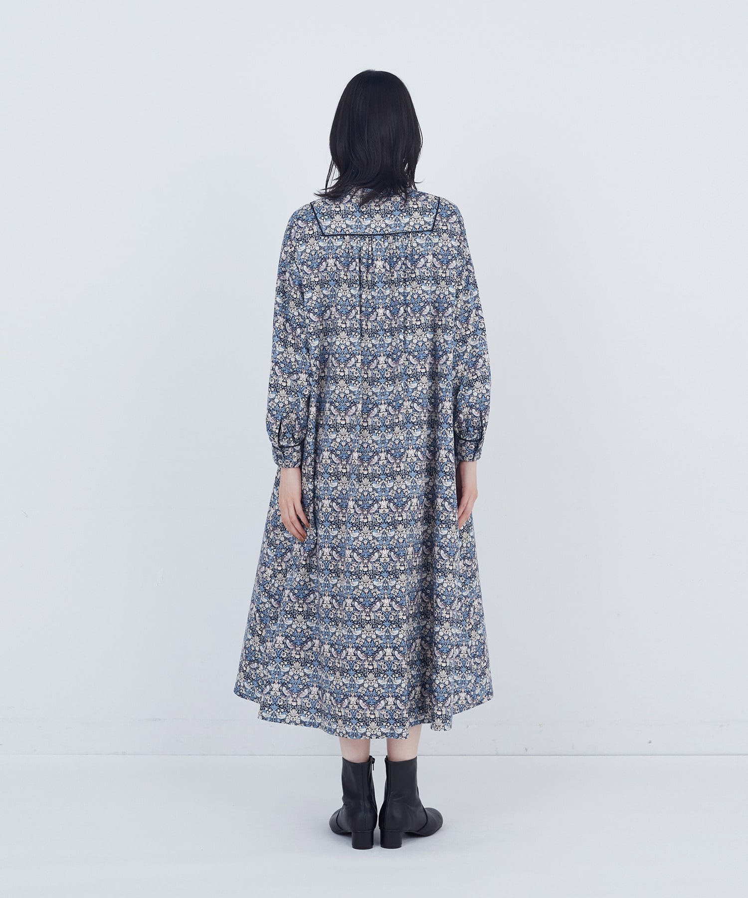 【ADIEU TRISTESSE】リバティプリントワンピース 詳細画像 グレー系その他 11