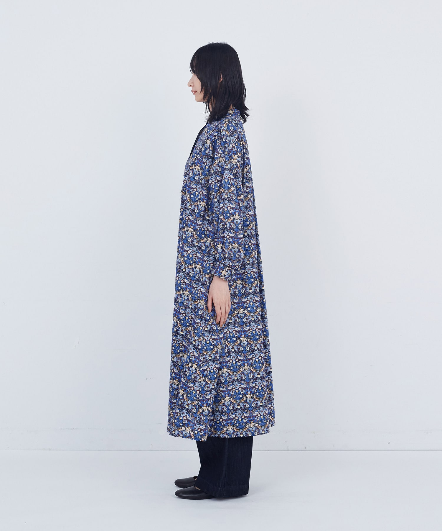 【ADIEU TRISTESSE】リバティプリントワンピース 詳細画像 グレー系その他 4