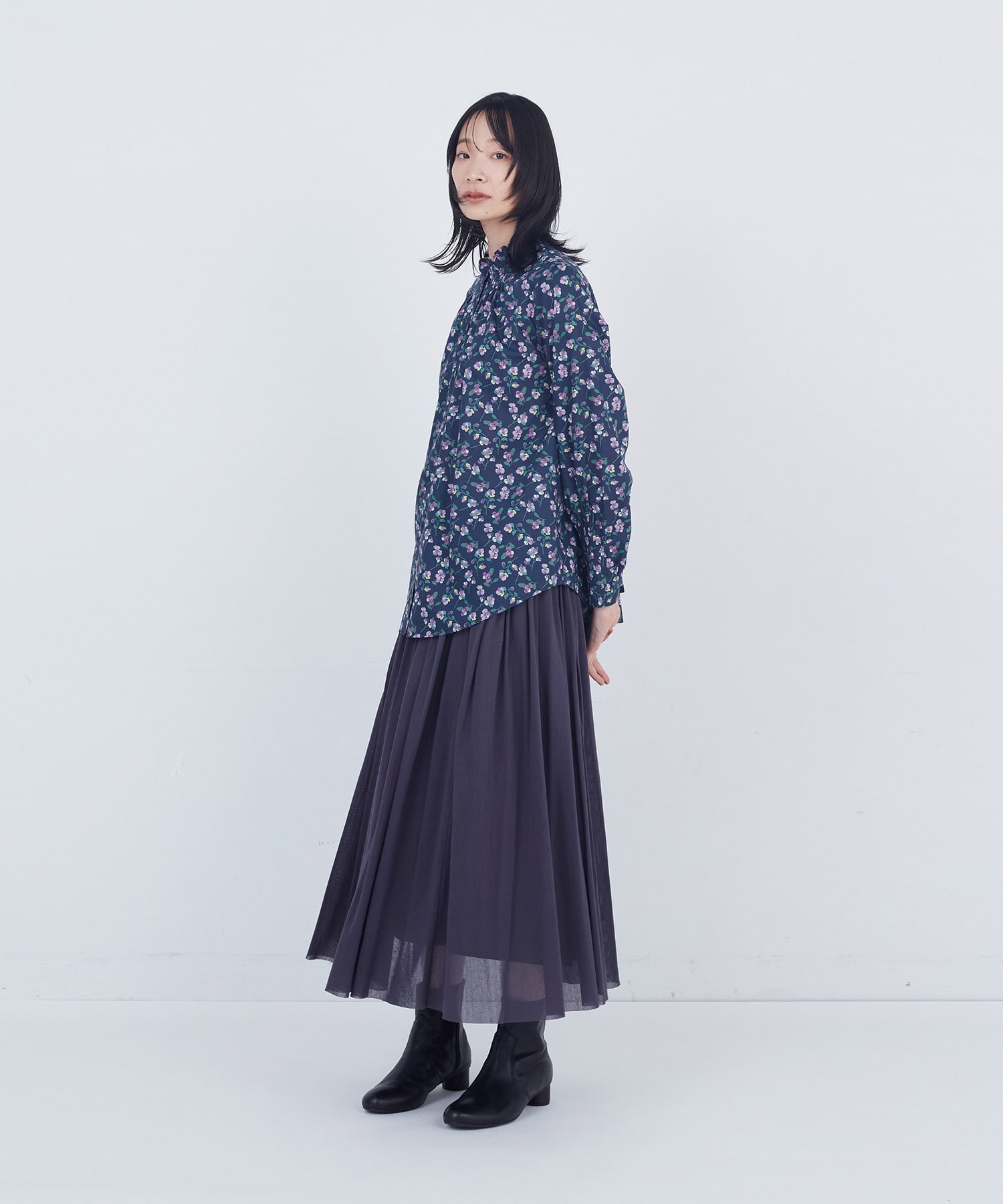 【ADIEU TRISTESSE】フリルカラーブラウス 詳細画像 ネイビー 14