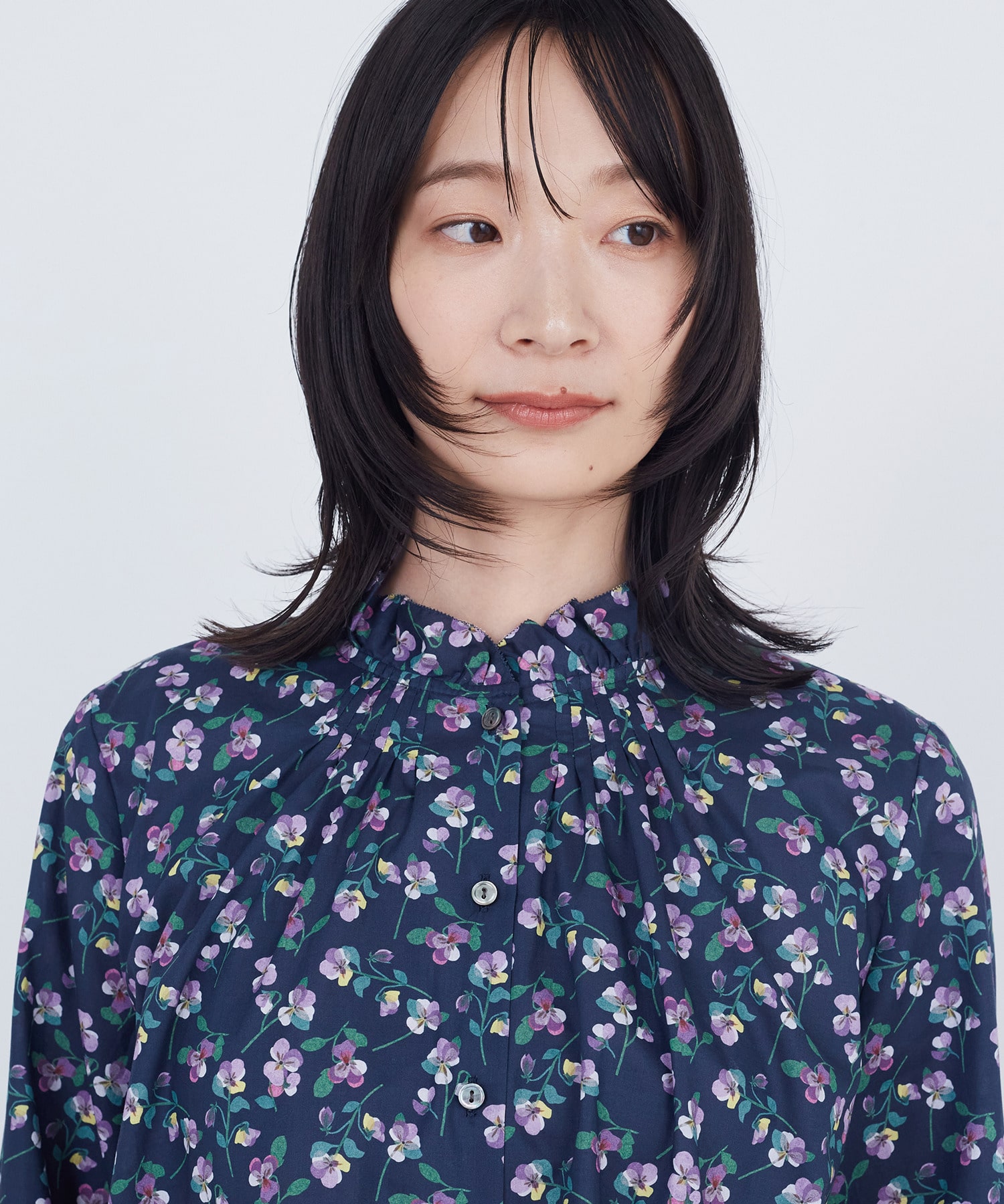 【ADIEU TRISTESSE】フリルカラーブラウス 詳細画像 ネイビー 18