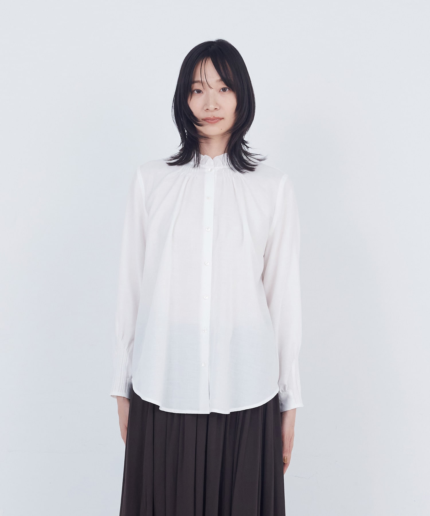 【ADIEU TRISTESSE】フリルカラーブラウス 詳細画像 ネイビー 4