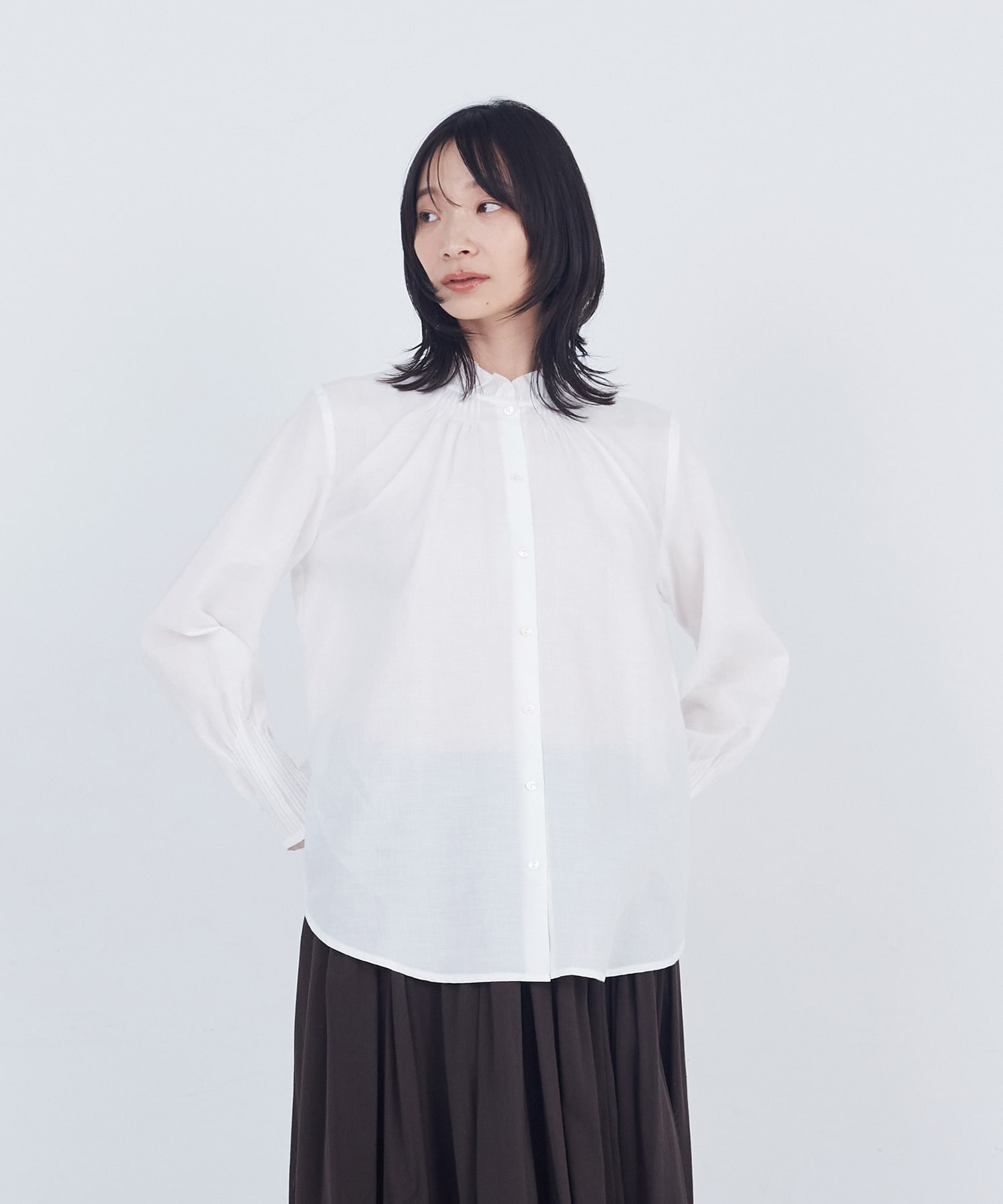 【ADIEU TRISTESSE】フリルカラーブラウス 詳細画像 オフホワイト 1