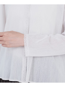 【ADIEU TRISTESSE】コットンチュールセーラーカラーブラウス 詳細画像 ブラック 15