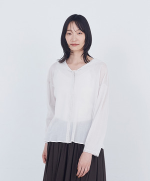 コットンチュールセーラーカラーブラウス