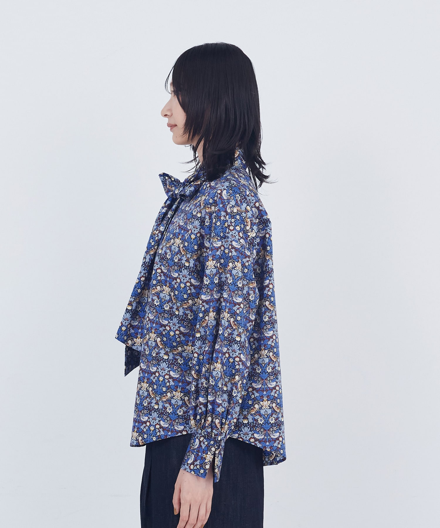 【ADIEU TRISTESSE】リバティプリントブラウス 詳細画像 ブルー系その他 11