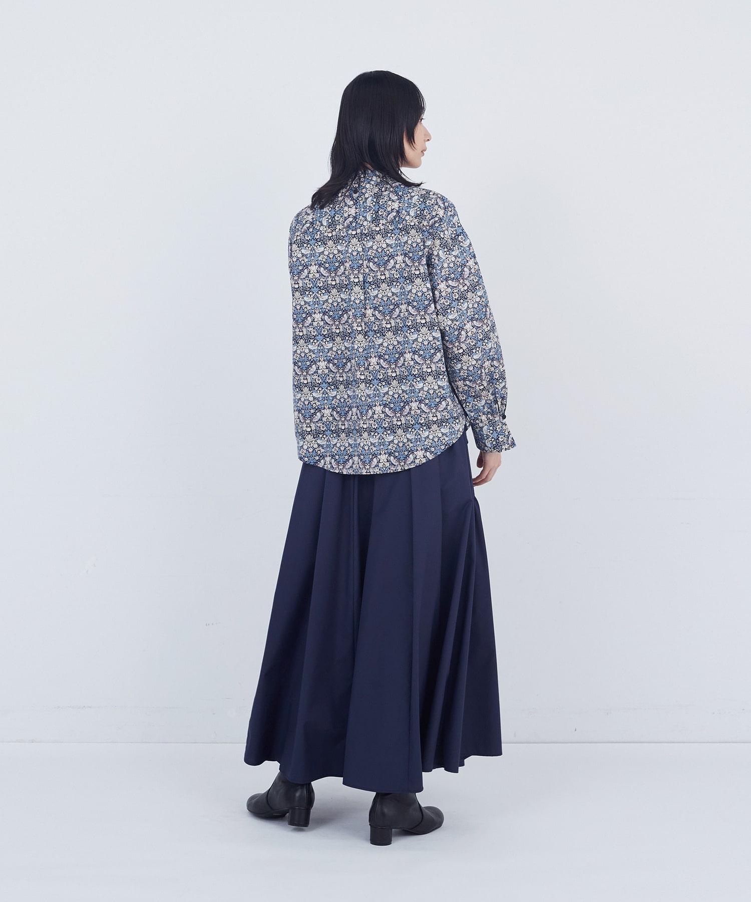 【ADIEU TRISTESSE】リバティプリントブラウス 詳細画像 ブルー系その他 3