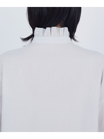 【ADIEU TRISTESSE】コットンローンフリルカラーブラウス 詳細画像 ライトグレー 8