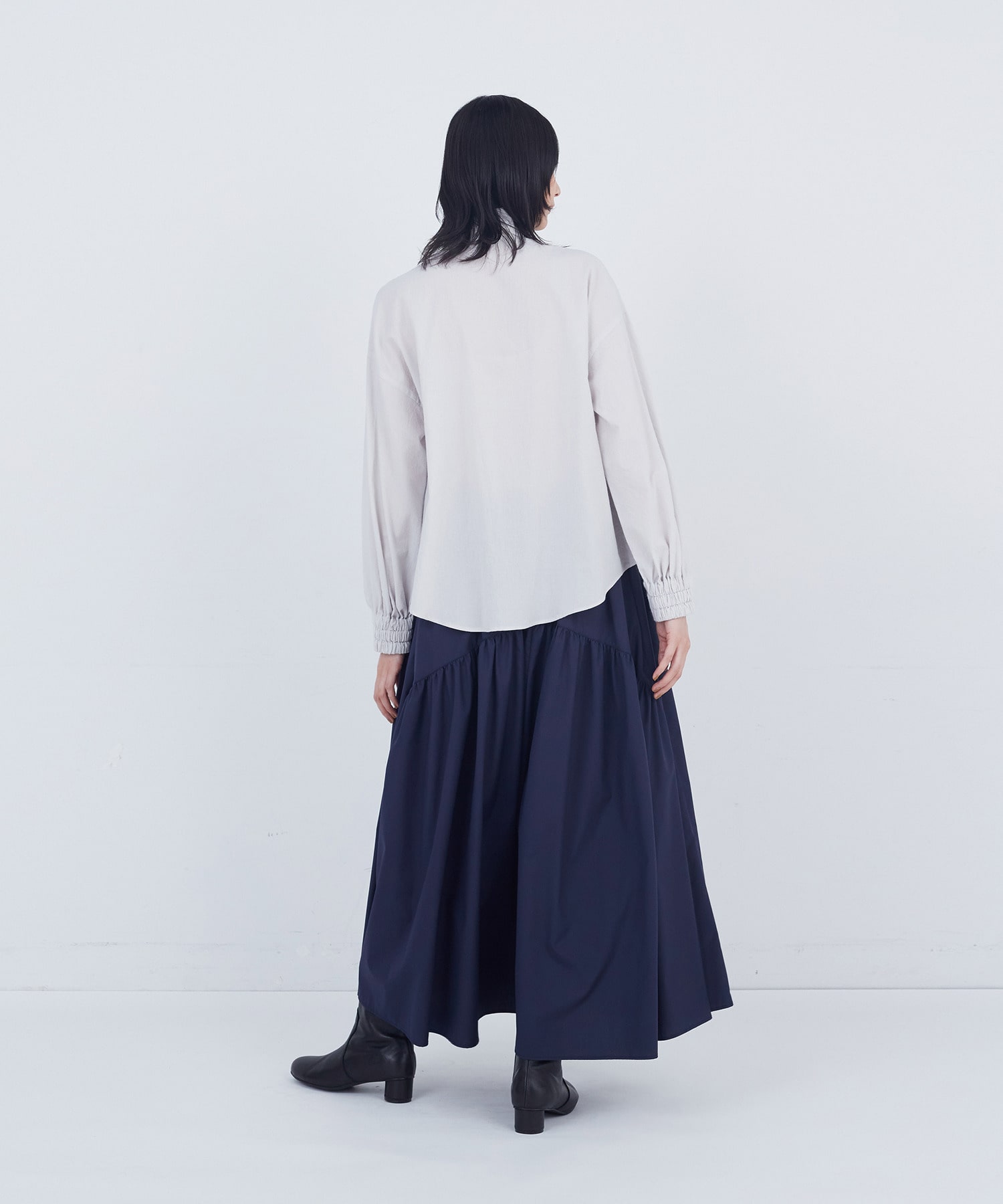 【ADIEU TRISTESSE】コットンローンフリルカラーブラウス 詳細画像 ライトグレー 3