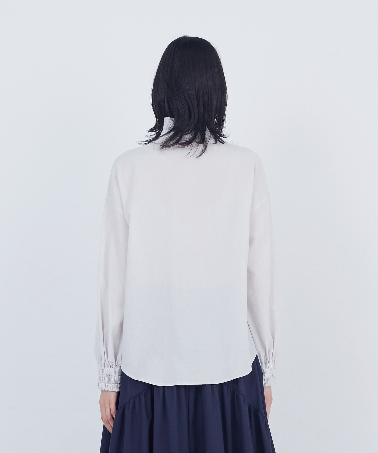 【ADIEU TRISTESSE】コットンローンフリルカラーブラウス 詳細画像 ライトグレー 6