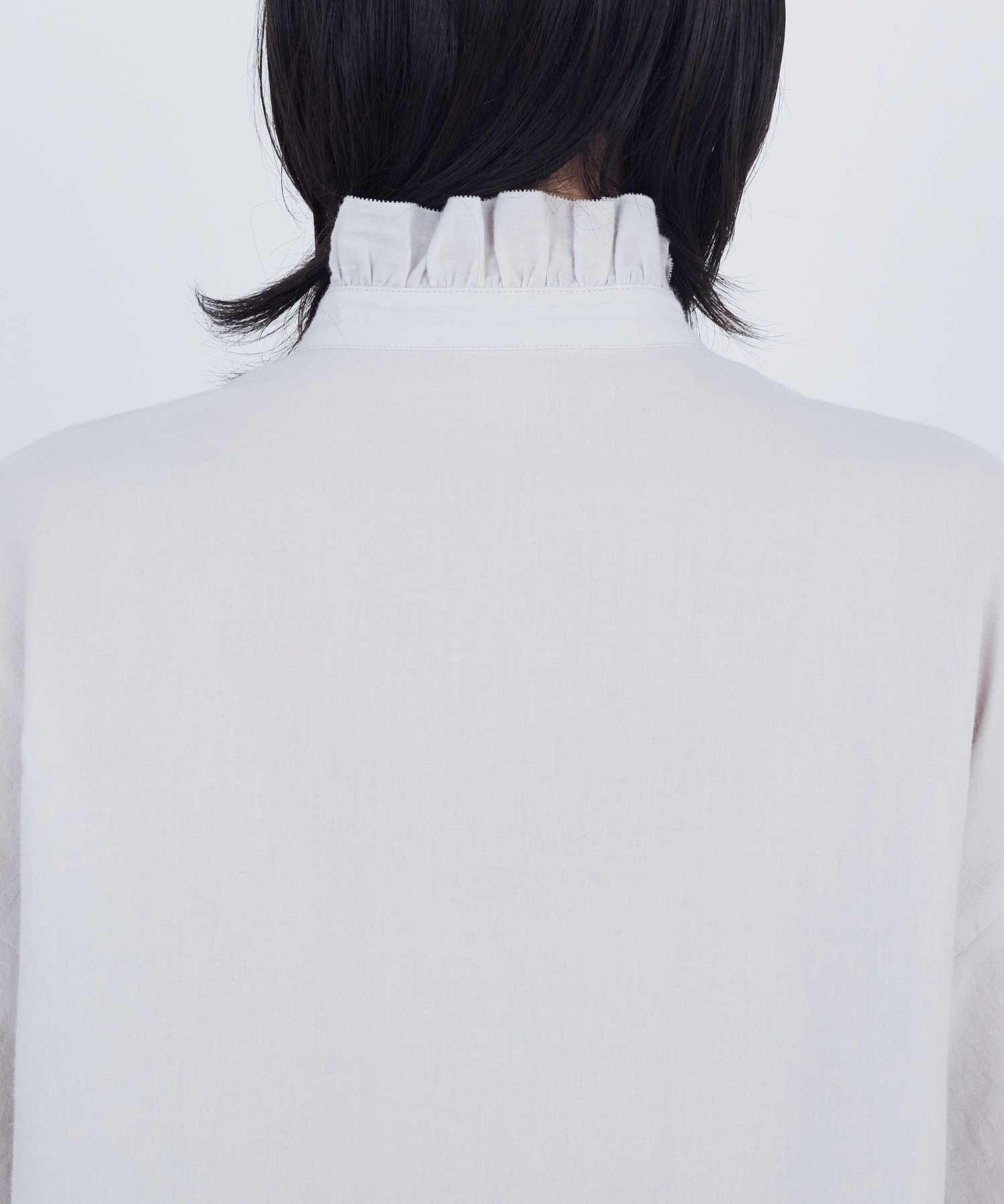 【ADIEU TRISTESSE】コットンローンフリルカラーブラウス 詳細画像 ライトグレー 8