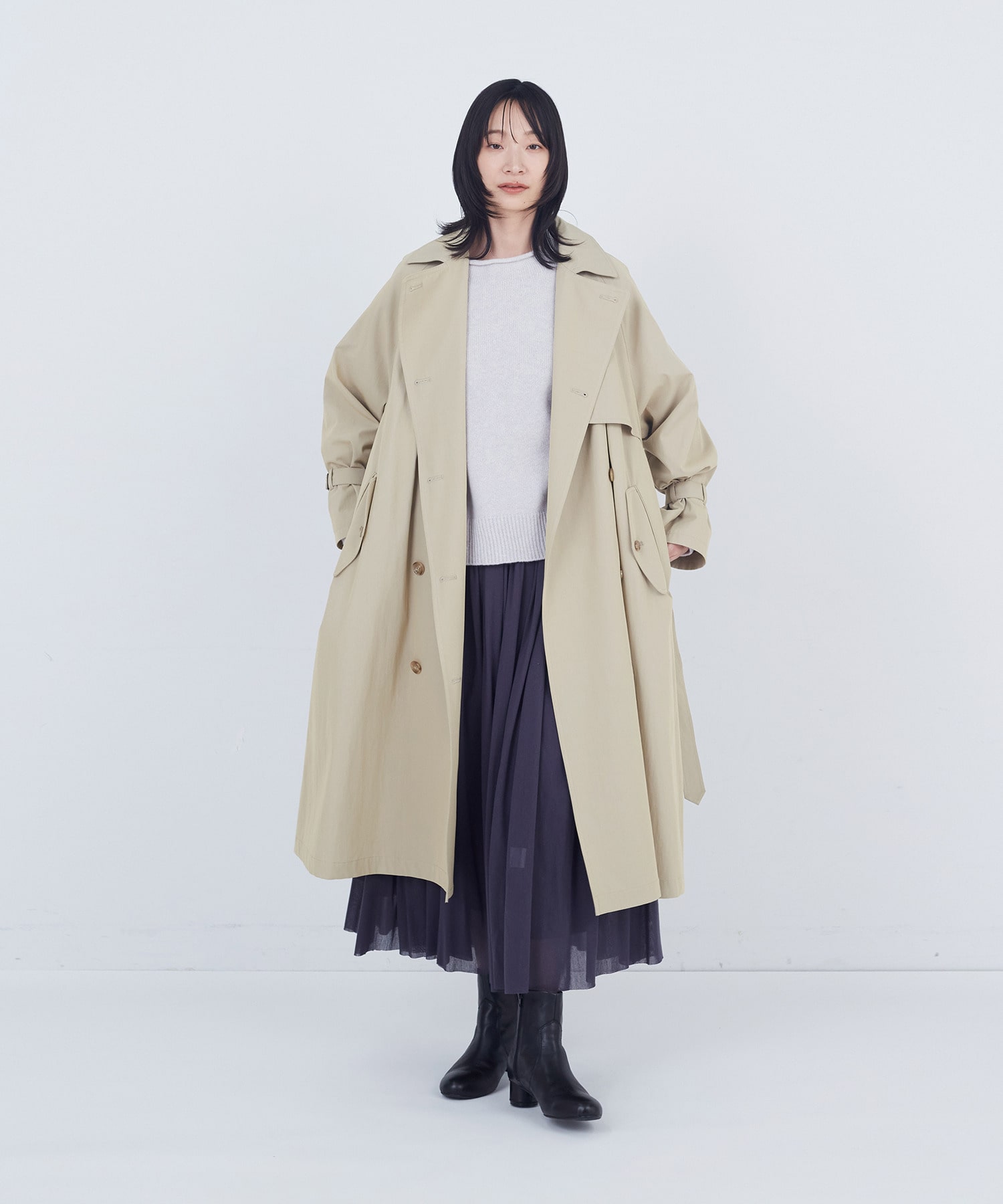 【ADIEU TRISTESSE】ライナー付きトレンチコート 詳細画像 ベージュ 8