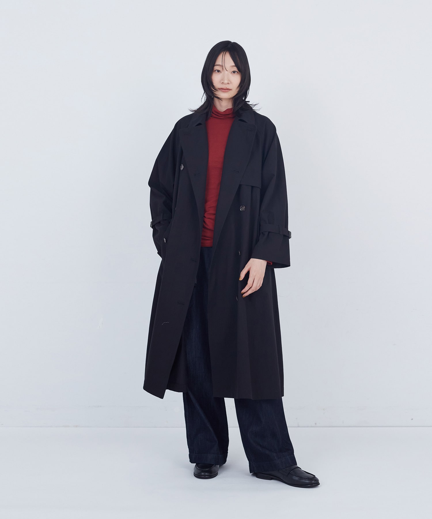【ADIEU TRISTESSE】ライナー付きトレンチコート 詳細画像 ブラック 1