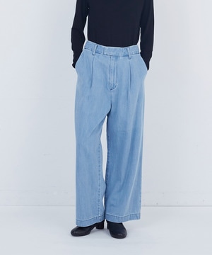 【ADIEU TRISTESSE】ワンタックデニムパンツ 詳細画像 ライトブルー 1