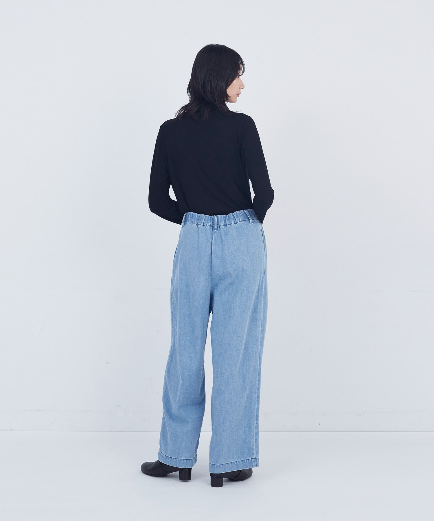【ADIEU TRISTESSE】ワンタックデニムパンツ 詳細画像 インディゴブルー 3