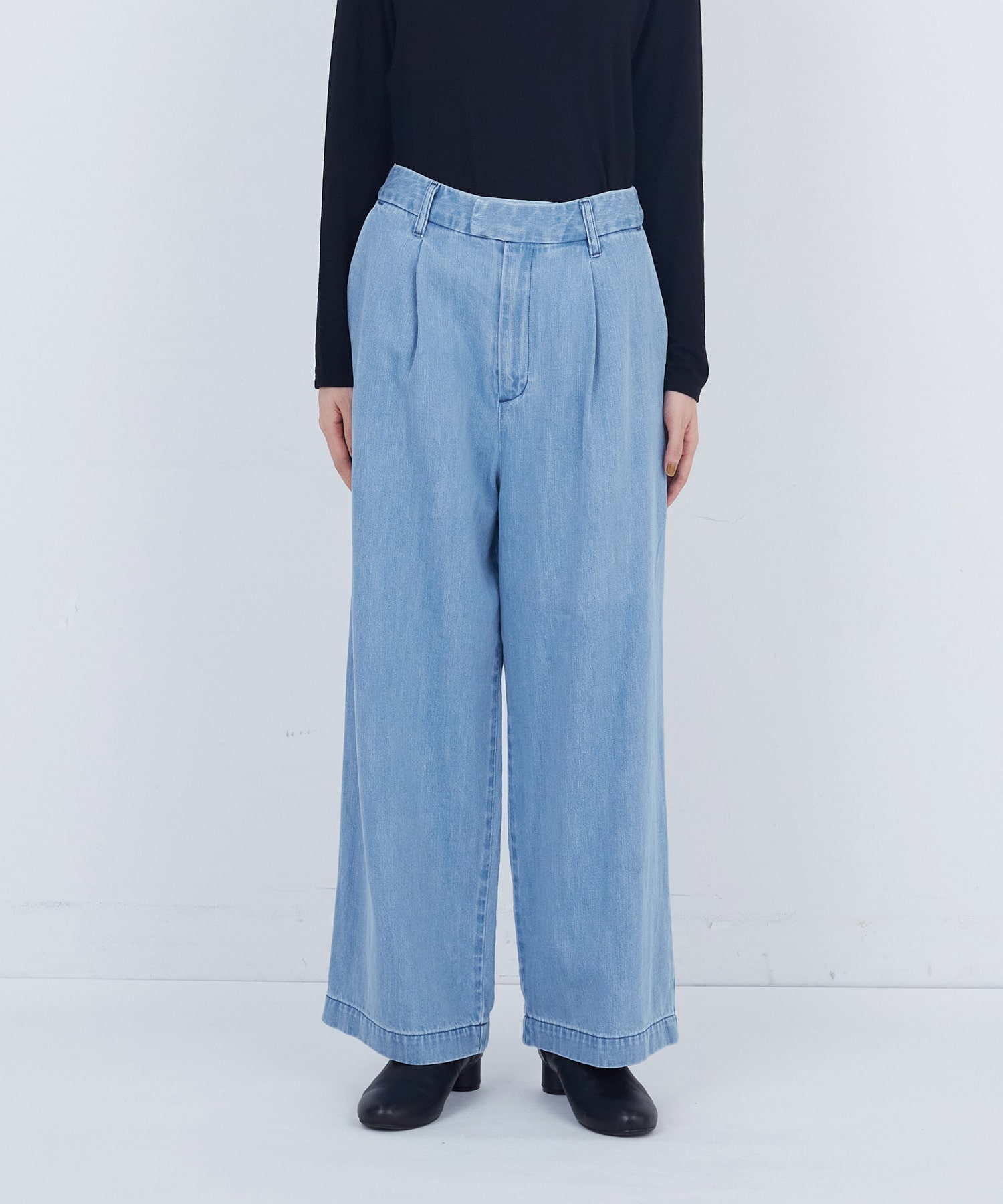 【ADIEU TRISTESSE】ワンタックデニムパンツ 詳細画像 インディゴブルー 5