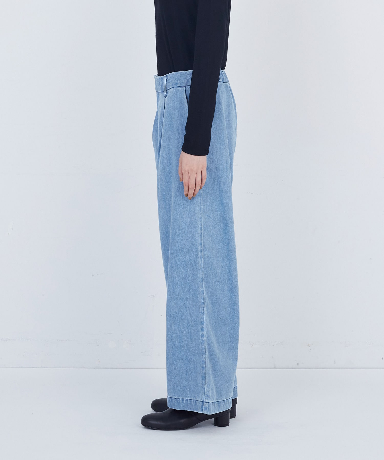 【ADIEU TRISTESSE】ワンタックデニムパンツ 詳細画像 インディゴブルー 6