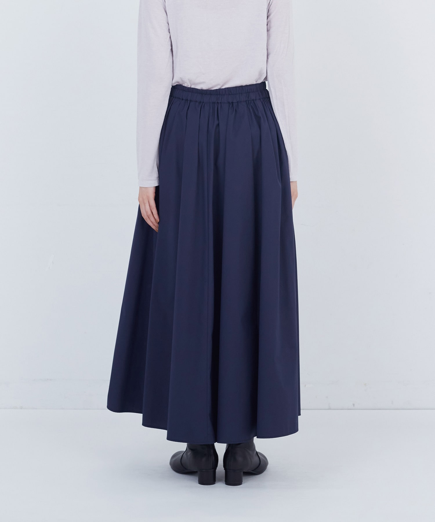 【ADIEU TRISTESSE】コットンポリエステルギャザーロングスカート 詳細画像 ネイビー 7