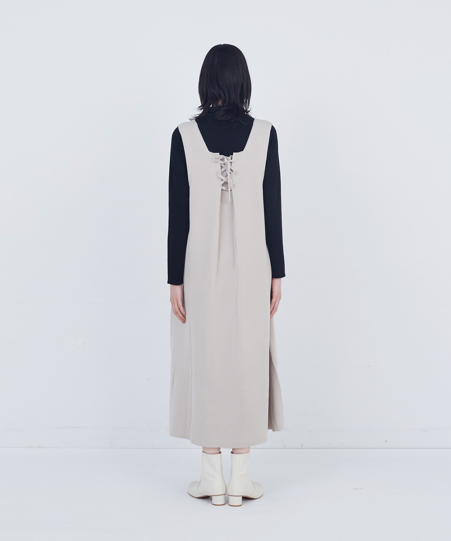 【ADIEU TRISTESSE】コットンミラノリブニットワンピース 詳細画像 グレイッシュベージュ 14