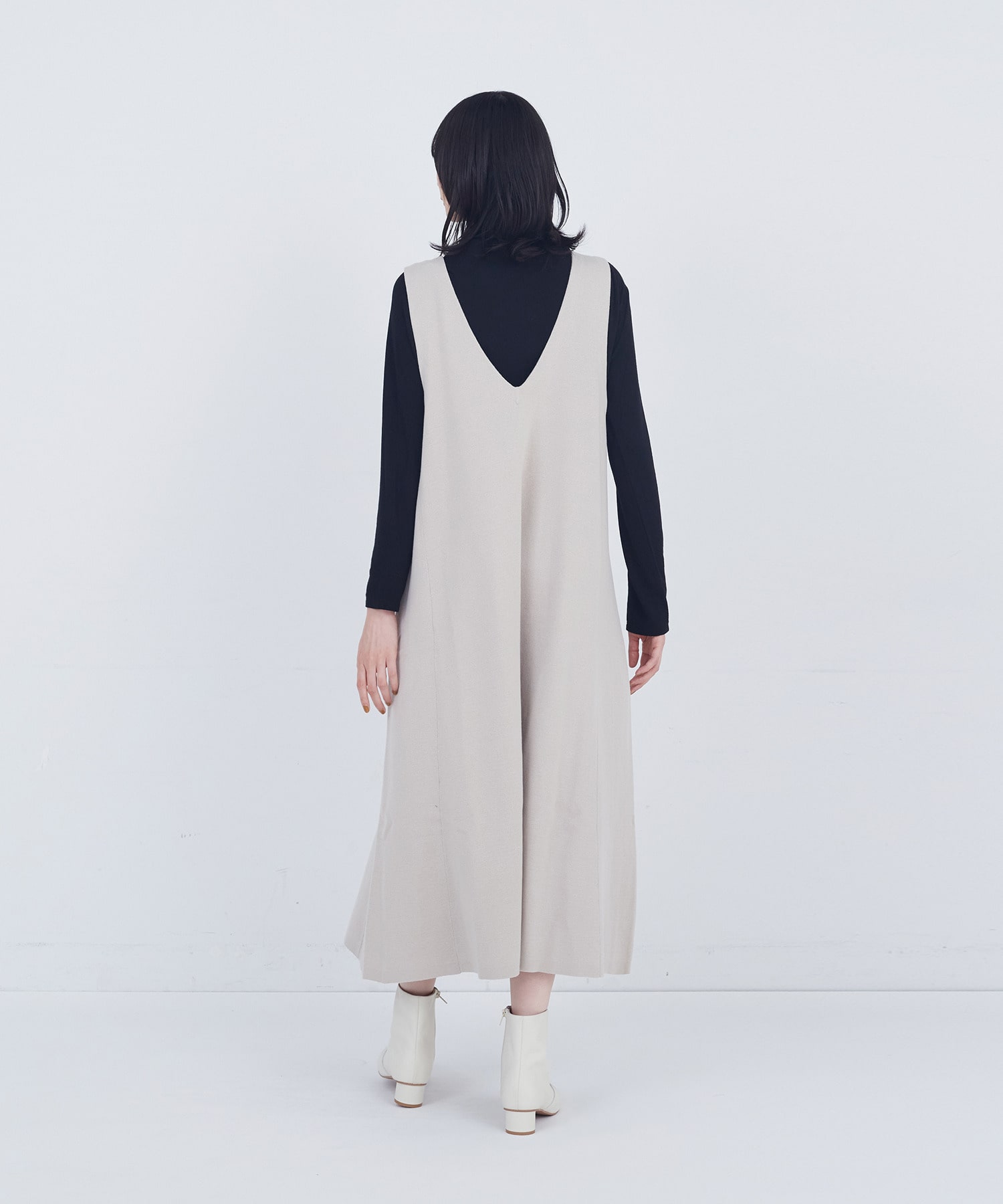 【ADIEU TRISTESSE】コットンミラノリブニットワンピース 詳細画像 グレイッシュベージュ 16