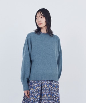 【ADIEU TRISTESSE】ロールカラーパフスリーブニット 詳細画像 グリーン系その他 1