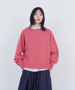 【ADIEU TRISTESSE】ロールカラーパフスリーブニット 詳細画像 ピンク 1