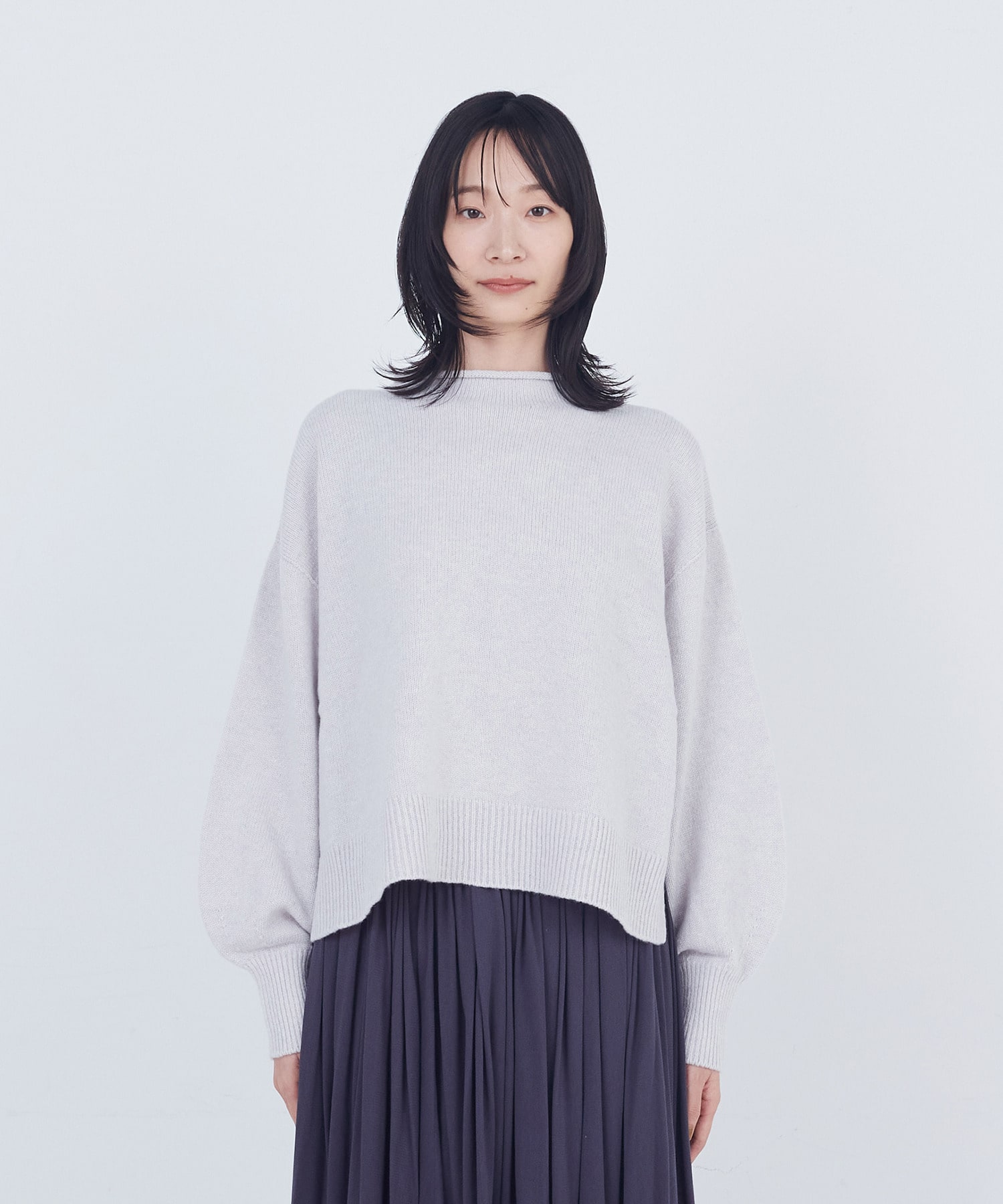 【ADIEU TRISTESSE】ロールカラーパフスリーブニット 詳細画像 グリーン系その他 14