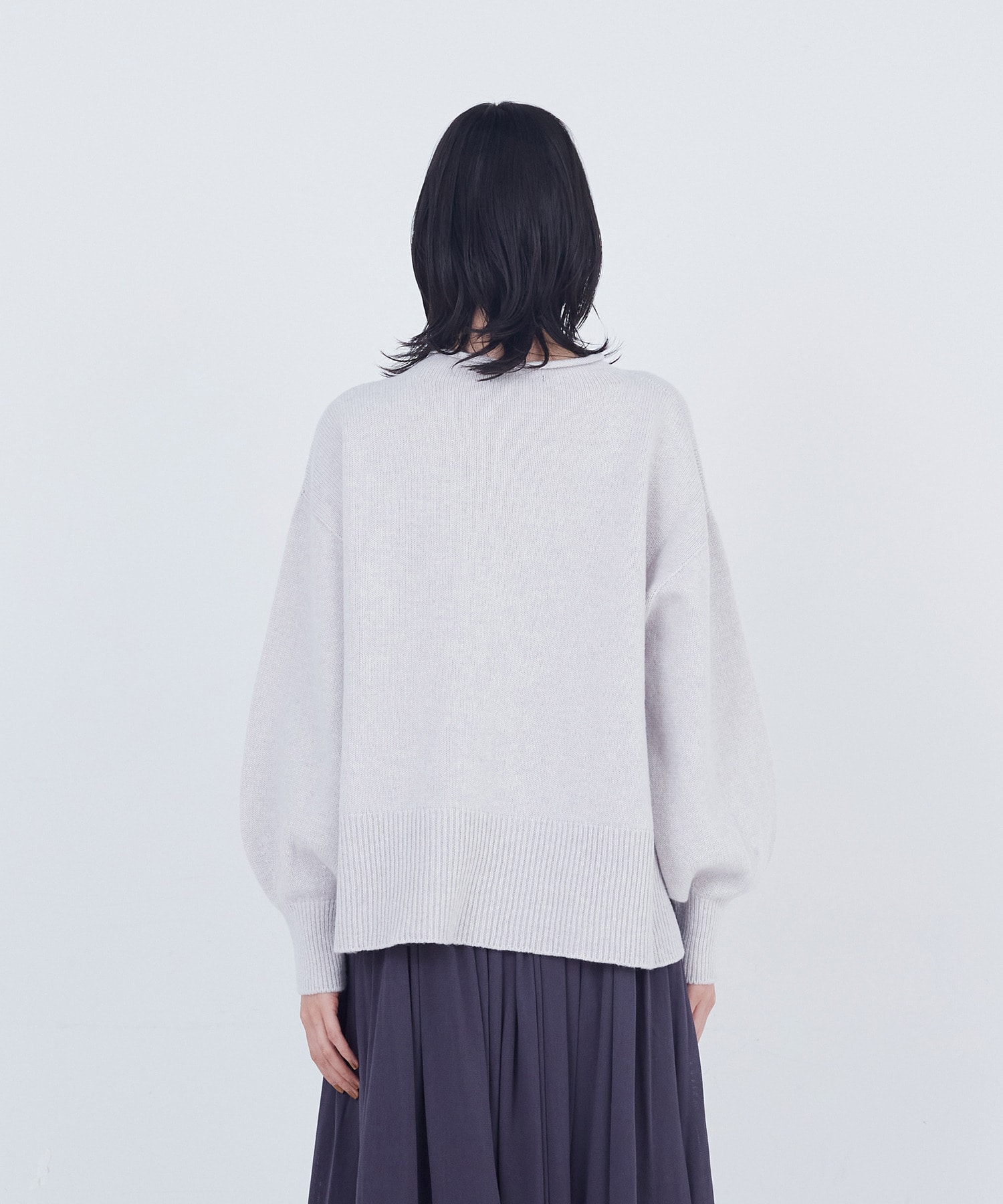 【ADIEU TRISTESSE】ロールカラーパフスリーブニット 詳細画像 グリーン系その他 16