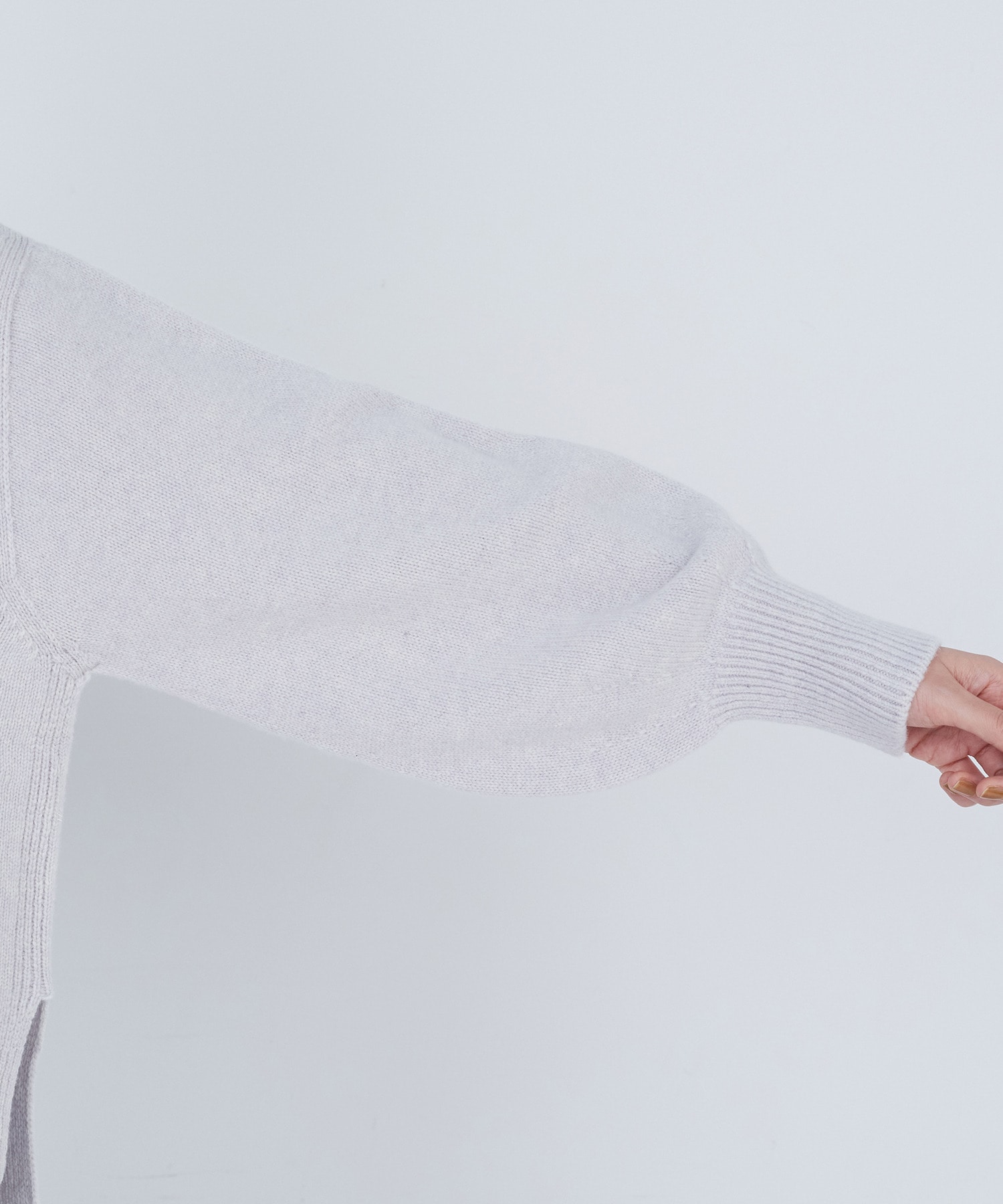 【ADIEU TRISTESSE】ロールカラーパフスリーブニット 詳細画像 グリーン系その他 19