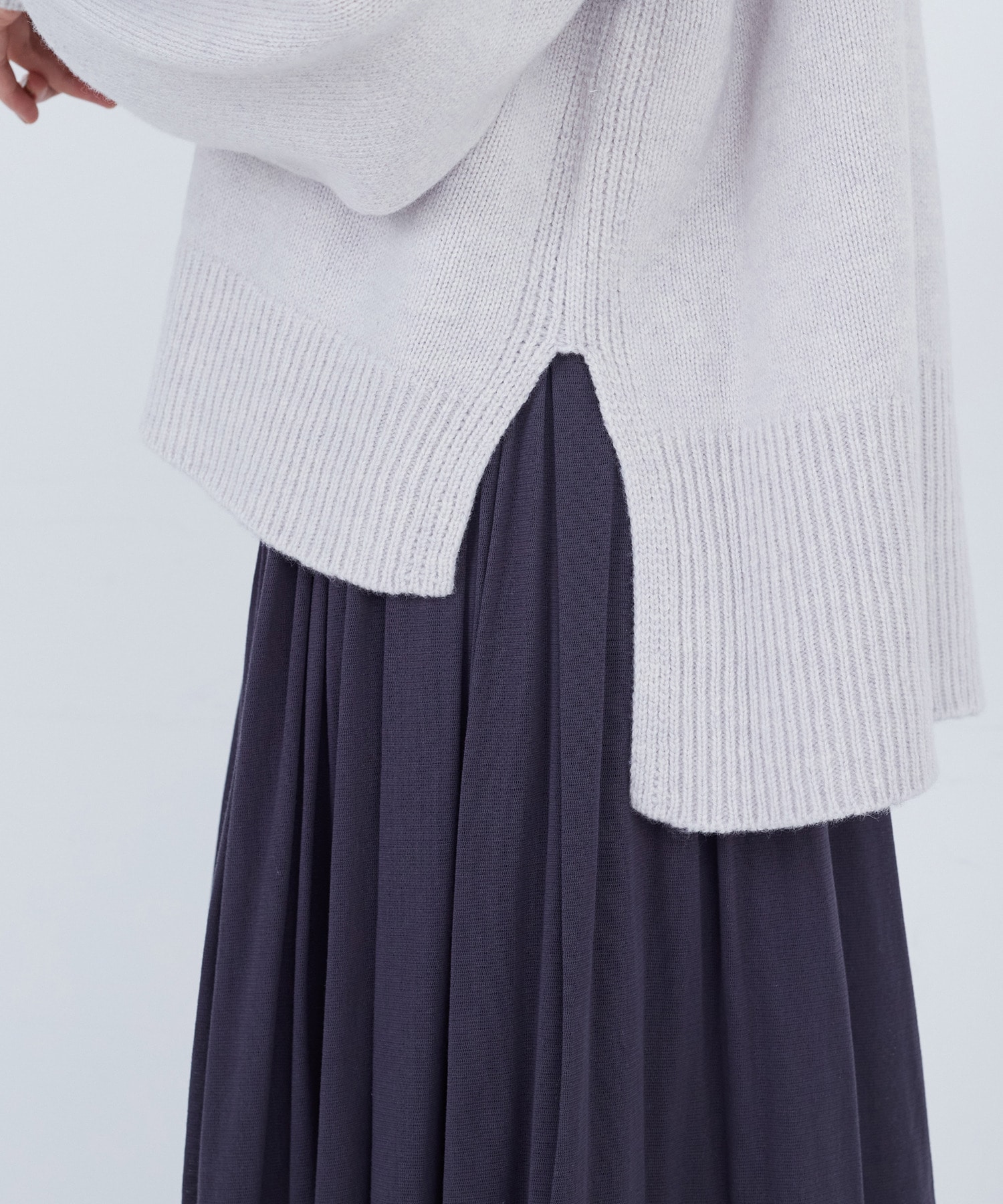 【ADIEU TRISTESSE】ロールカラーパフスリーブニット 詳細画像 グリーン系その他 21