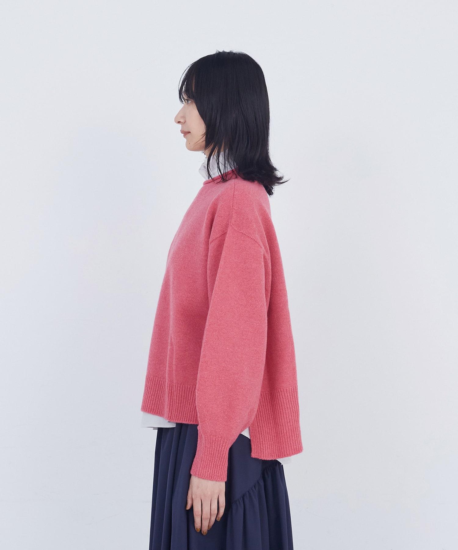 【ADIEU TRISTESSE】ロールカラーパフスリーブニット 詳細画像 グリーン系その他 4