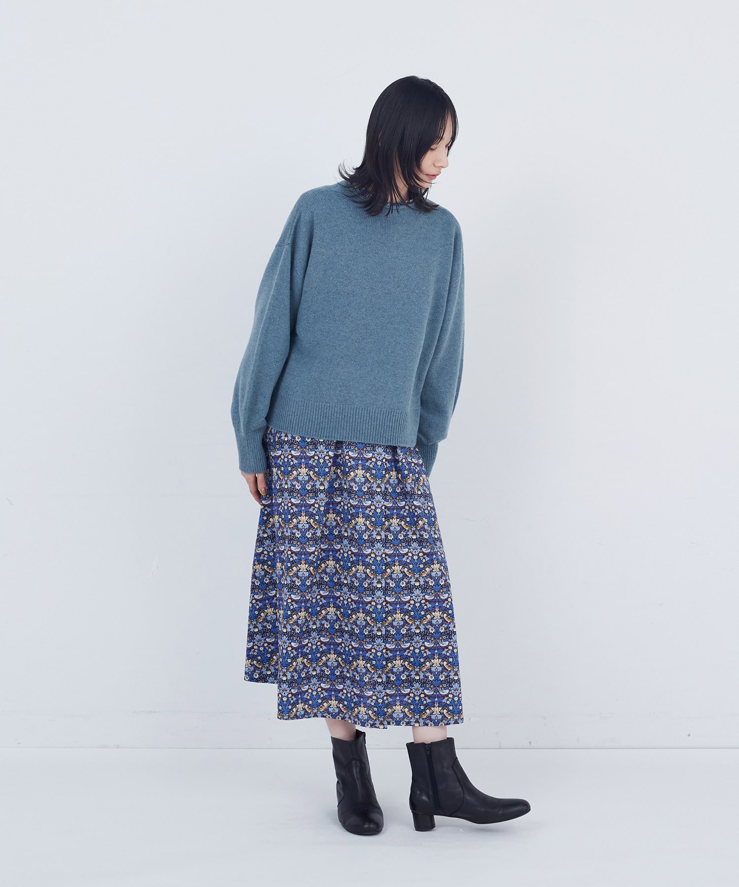 【ADIEU TRISTESSE】ロールカラーパフスリーブニット 詳細画像 グリーン系その他 6