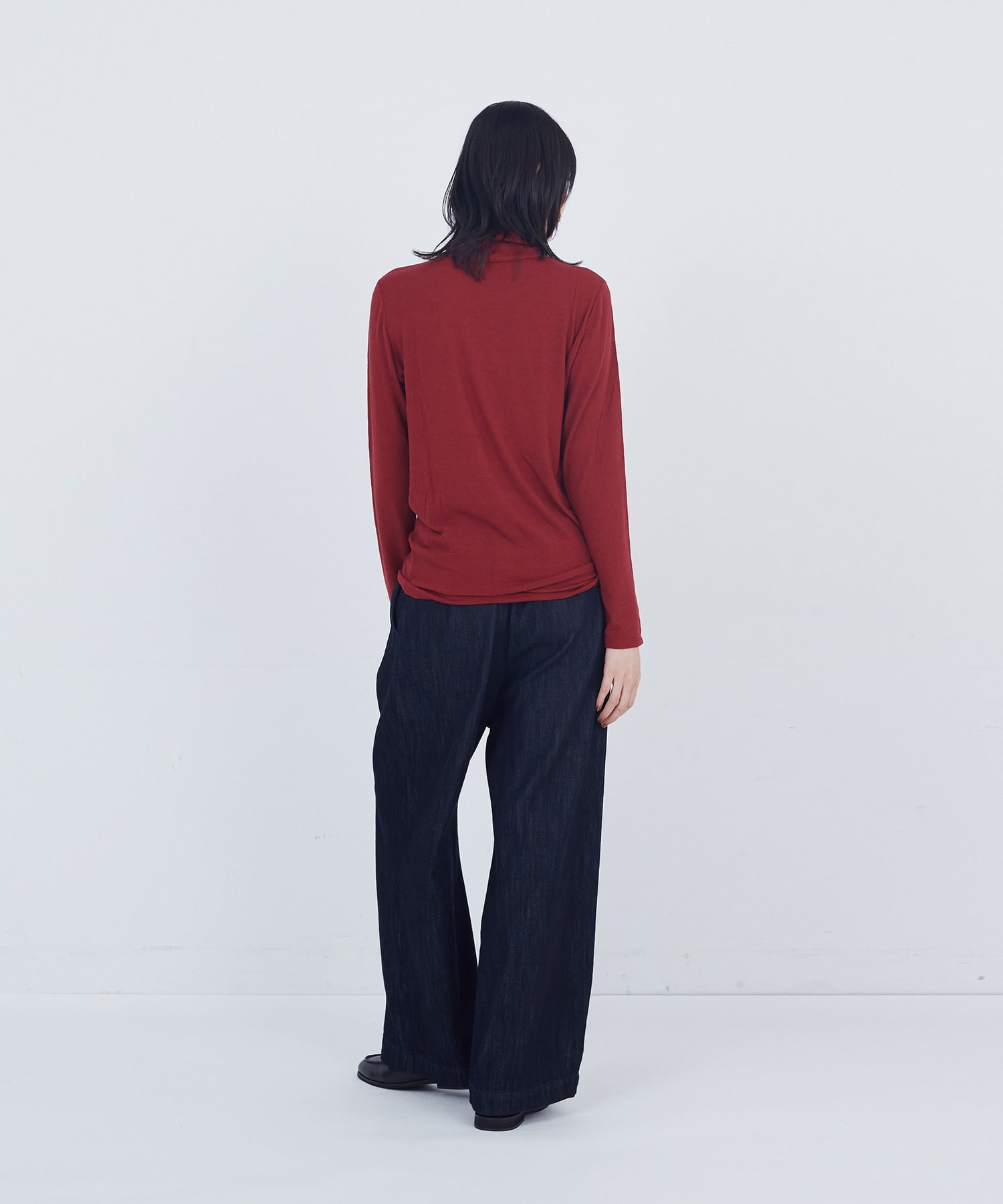 【ADIEU TRISTESSE】ガーゼベア天竺タートルネックカットソープルオーバー 詳細画像 ブラック 17