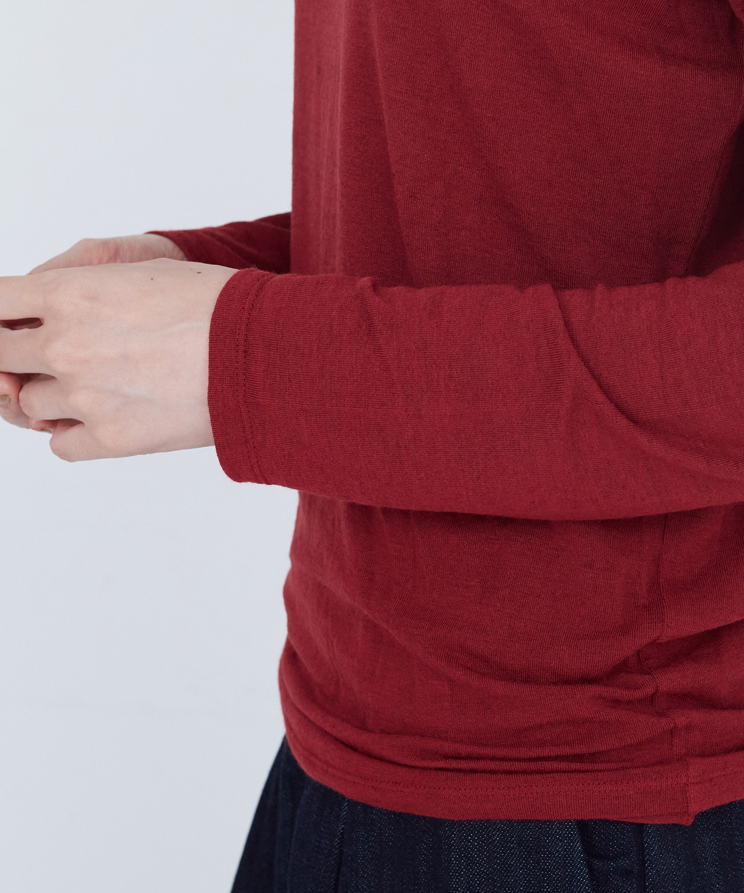 【ADIEU TRISTESSE】ガーゼベア天竺タートルネックカットソープルオーバー 詳細画像 ブラック 24