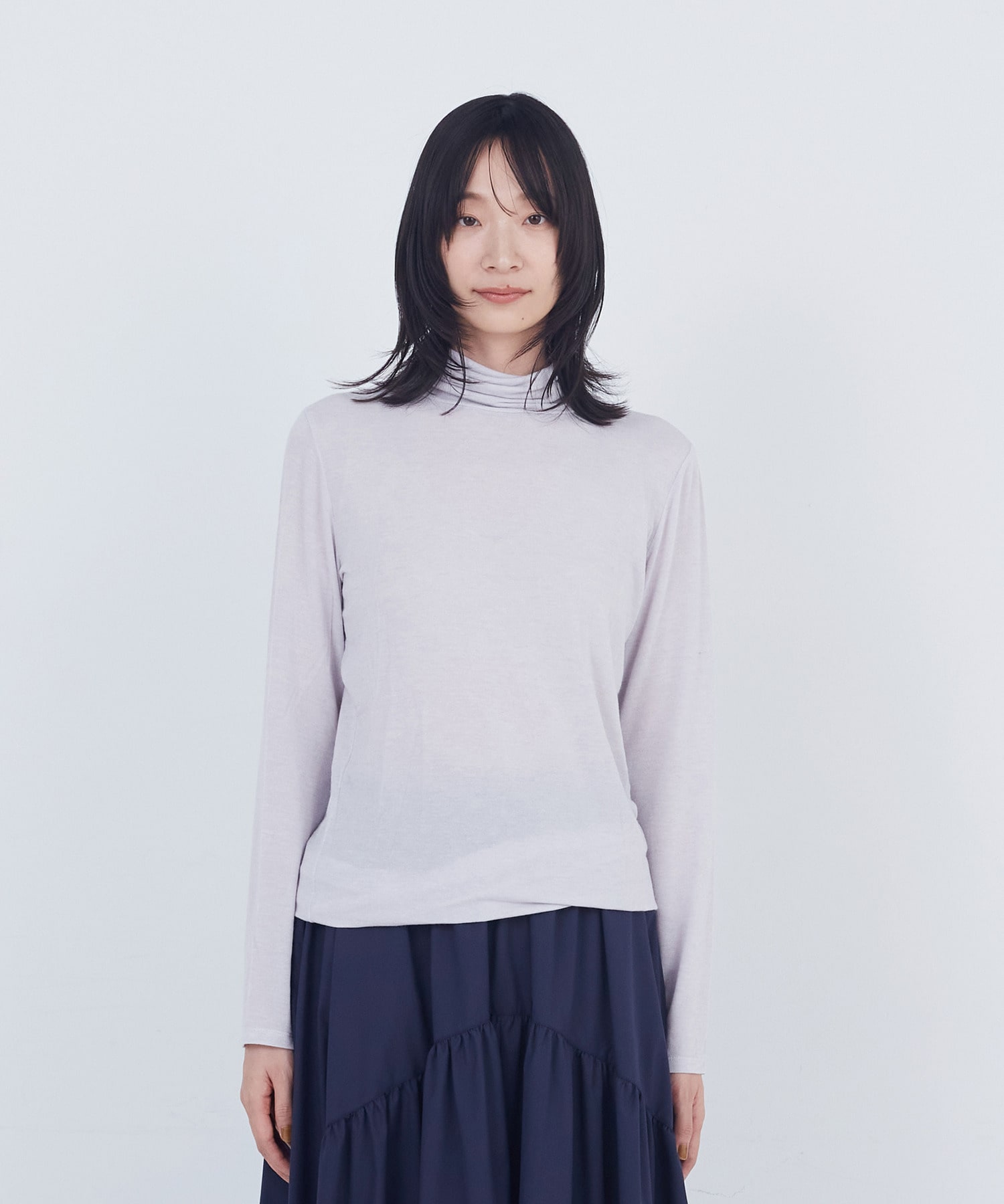 【ADIEU TRISTESSE】ガーゼベア天竺タートルネックカットソープルオーバー 詳細画像 ブラック 4