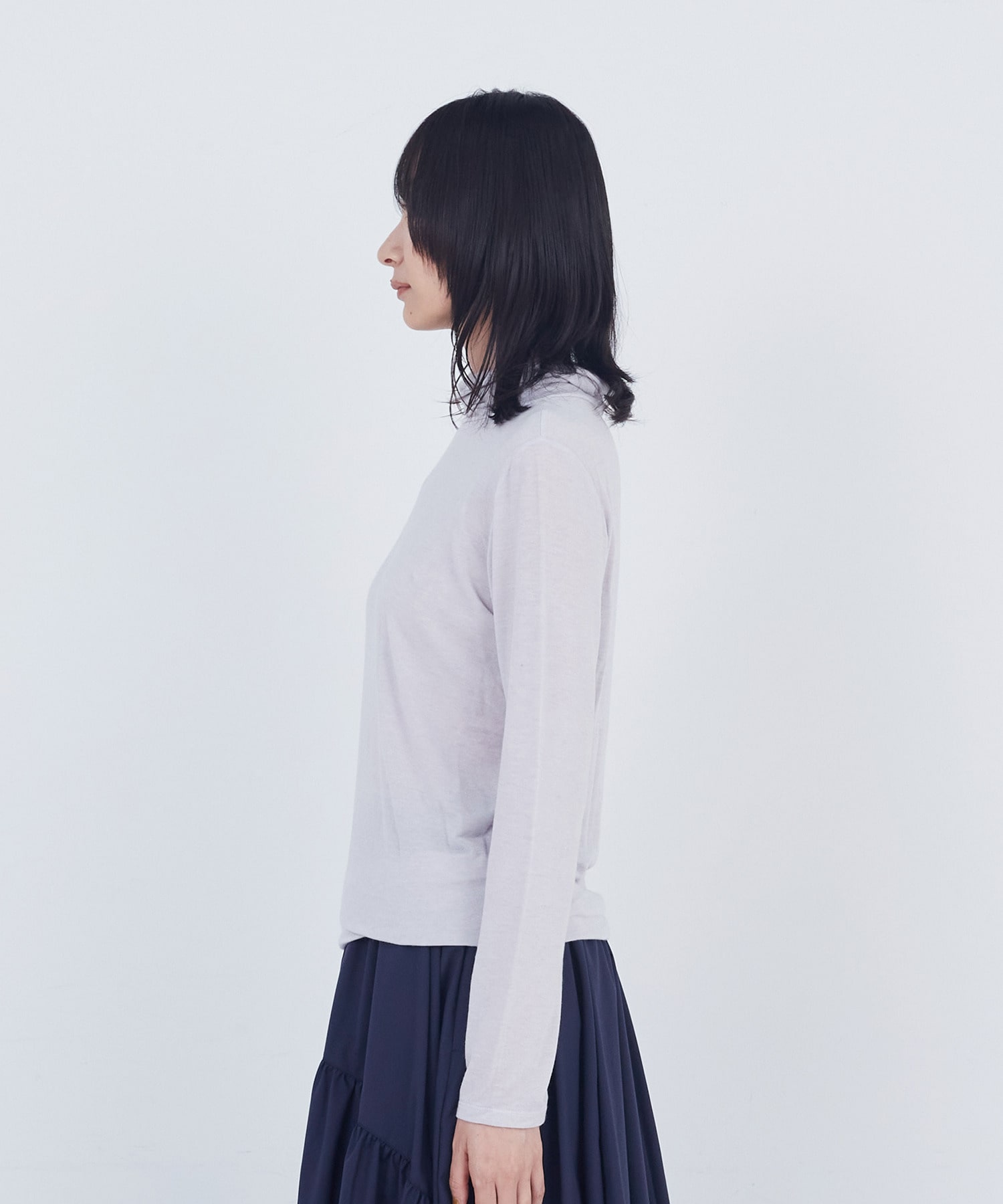 【ADIEU TRISTESSE】ガーゼベア天竺タートルネックカットソープルオーバー 詳細画像 ブラック 5