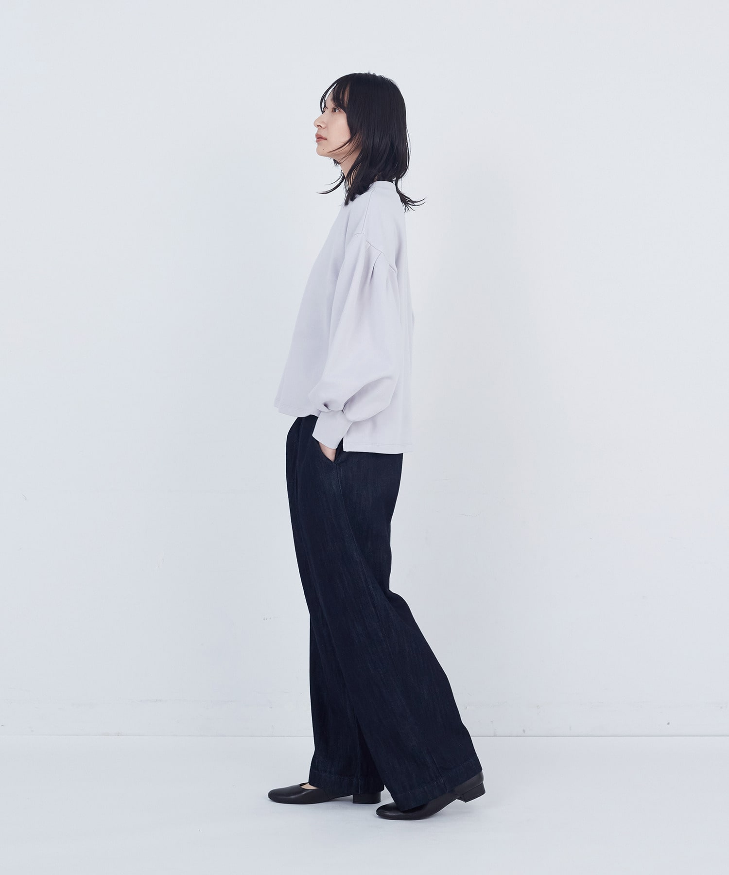 【ADIEU TRISTESSE】ボリュームスリーブカットソープルオーバー 詳細画像 ブラック 13