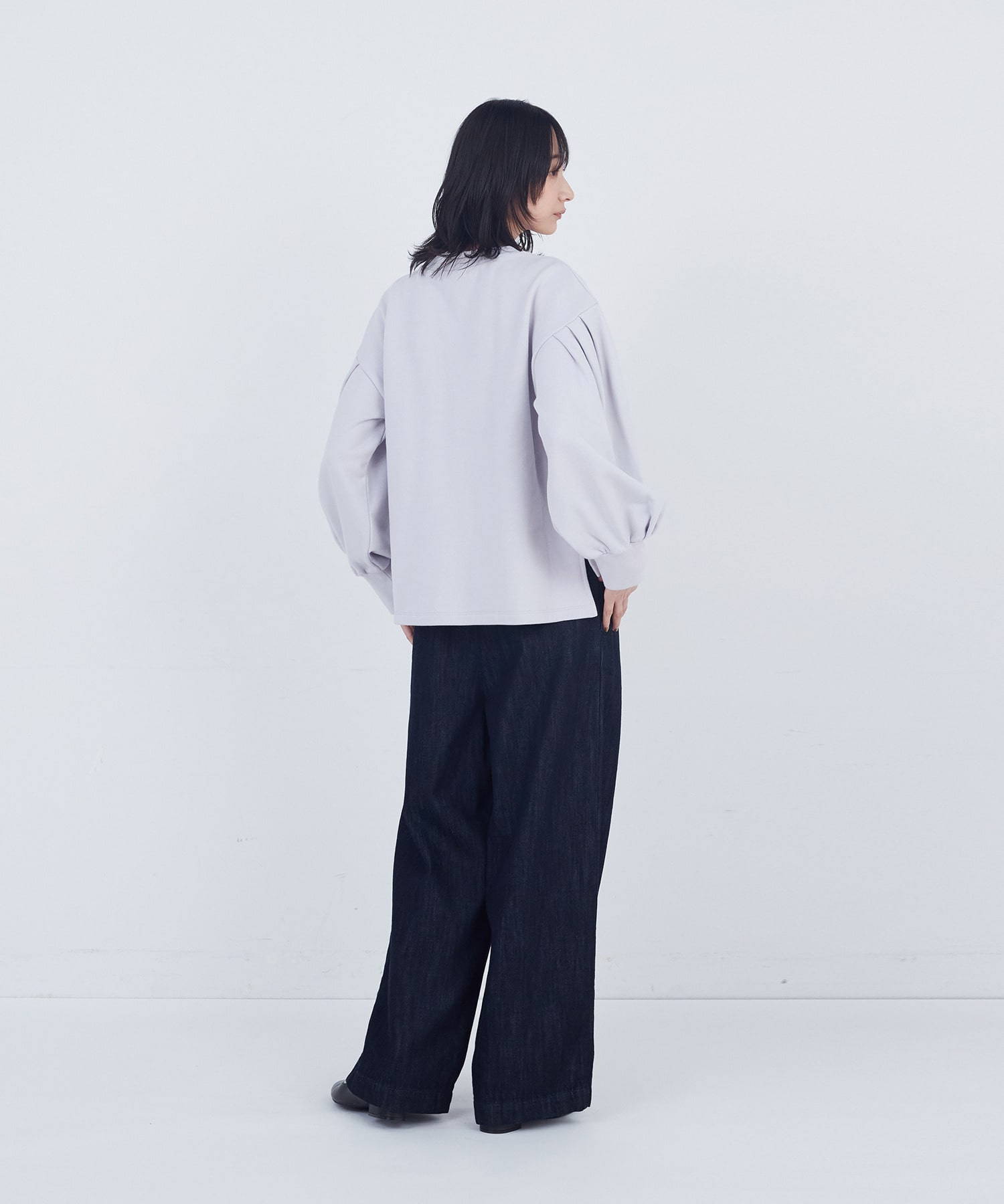 【ADIEU TRISTESSE】ボリュームスリーブカットソープルオーバー 詳細画像 ブラック 14