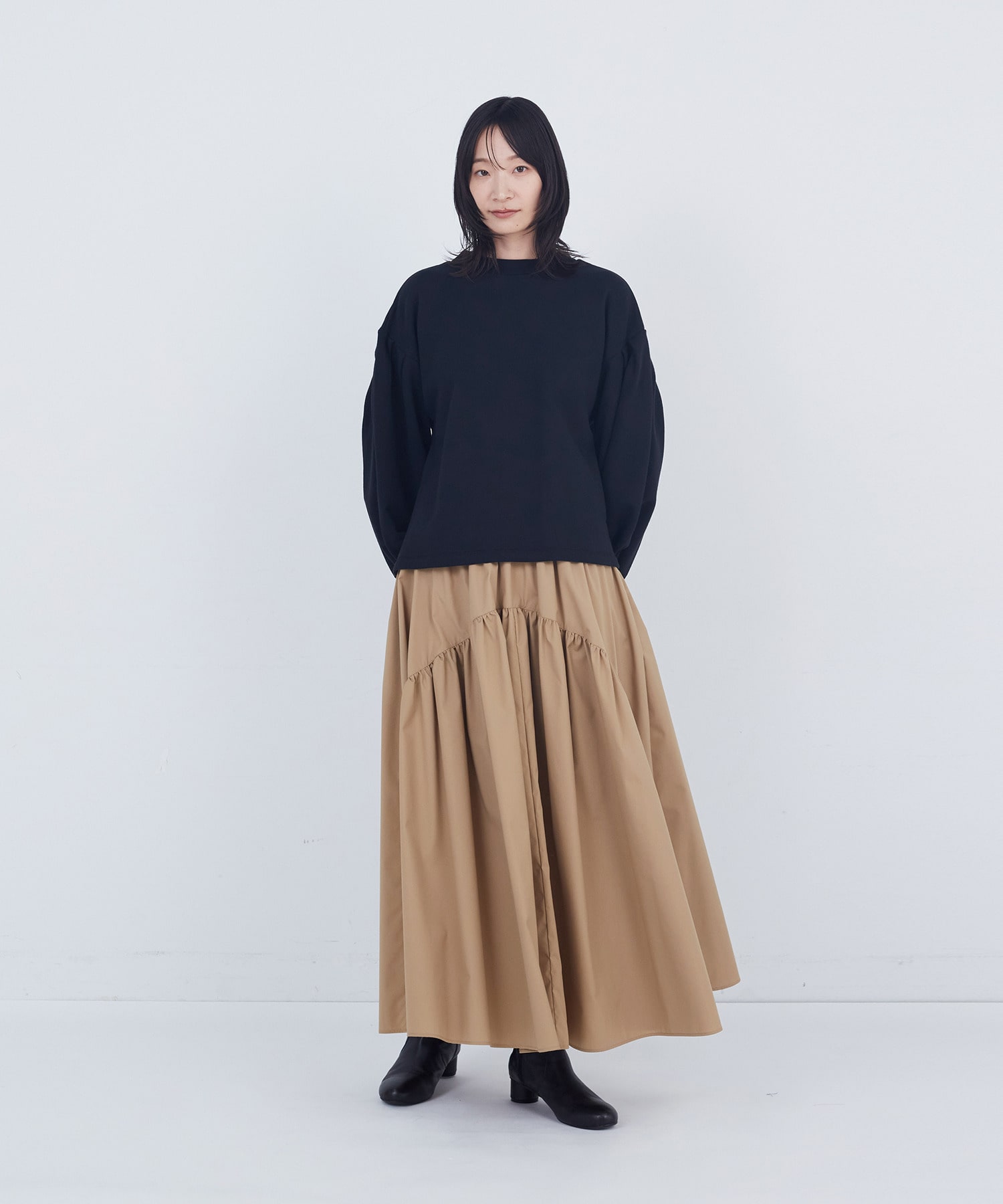 【ADIEU TRISTESSE】ボリュームスリーブカットソープルオーバー 詳細画像 ブラック 7