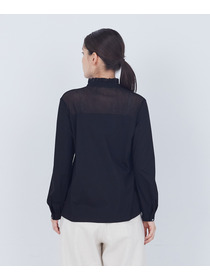 【ADIEU TRISTESSE】綿チュール×カットソーブラウス 詳細画像 ブラック 14