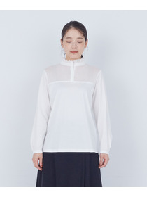 【ADIEU TRISTESSE】綿チュール×カットソーブラウス 詳細画像 ブラック 19