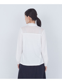 【ADIEU TRISTESSE】綿チュール×カットソーブラウス 詳細画像 ブラック 21