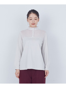 【ADIEU TRISTESSE】綿チュール×カットソーブラウス 詳細画像 ブラック 5