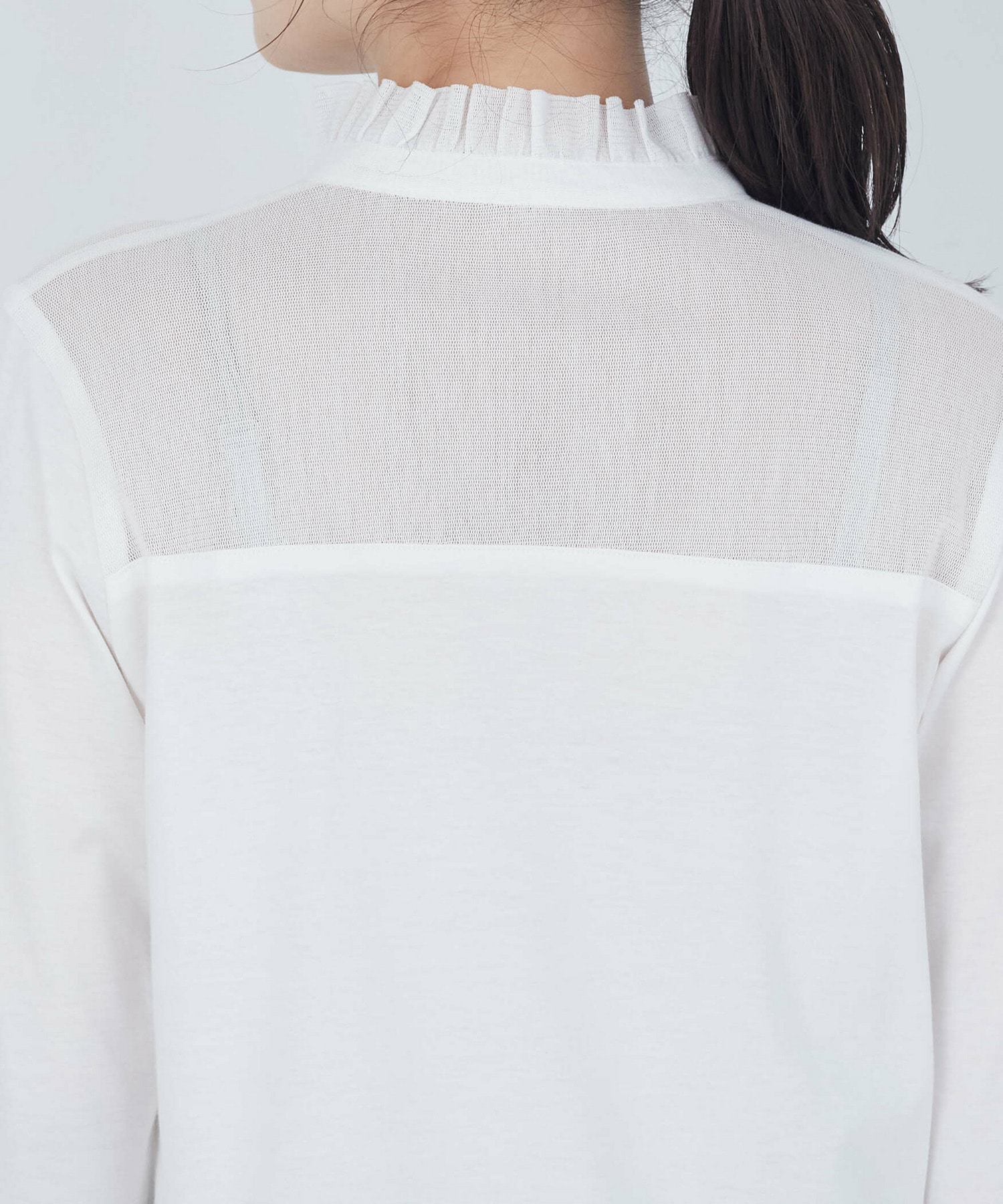 【ADIEU TRISTESSE】綿チュール×カットソーブラウス 詳細画像 ブラック 23