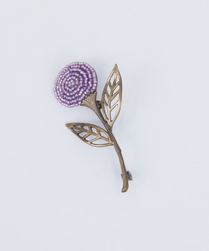 【ADIEU TRISTESSE】【クリスマスマルシェ】フラワービーズブローチ 詳細画像 ラベンダー 2