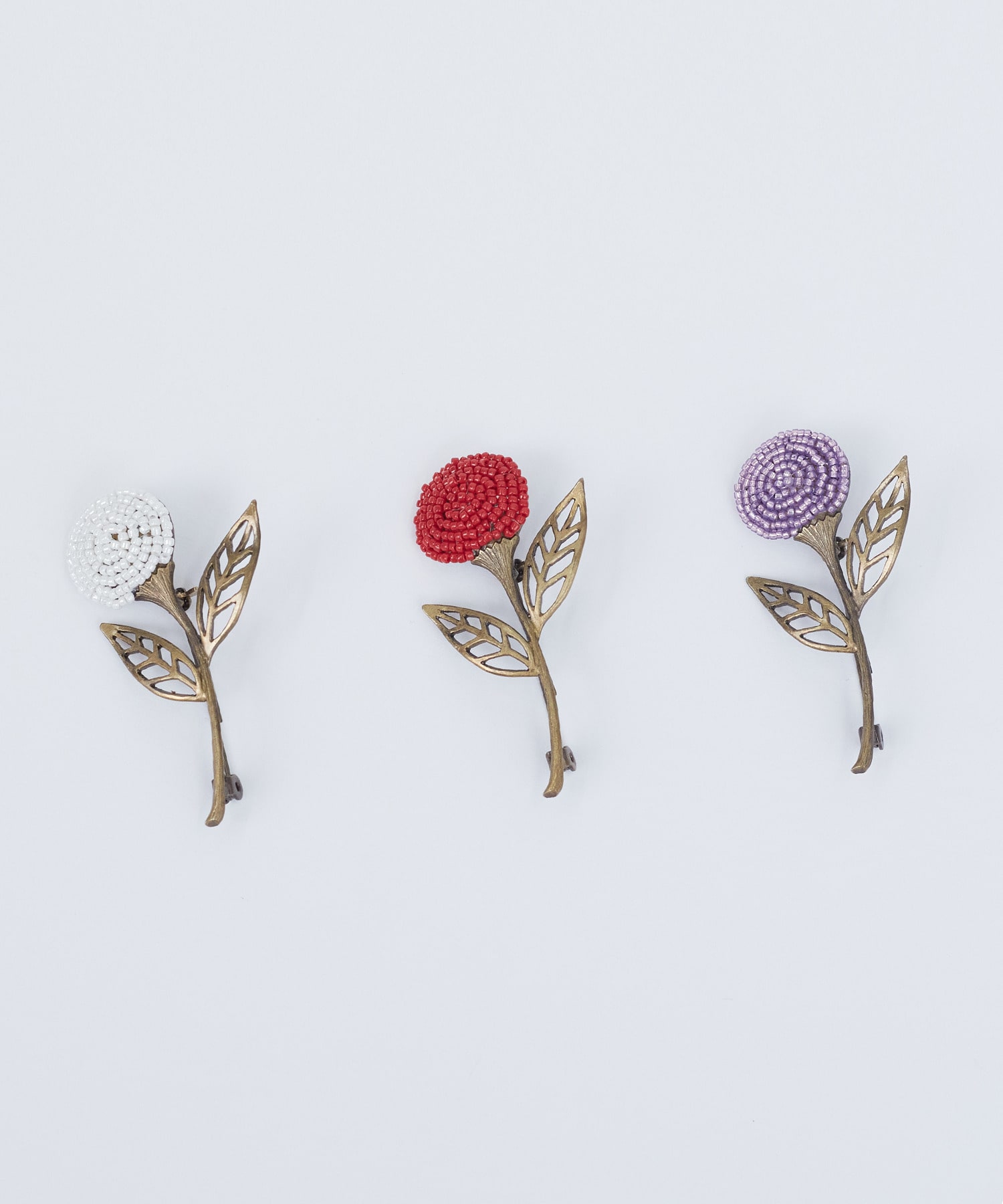 【ADIEU TRISTESSE】【クリスマスマルシェ】フラワービーズブローチ 詳細画像 レッド 2