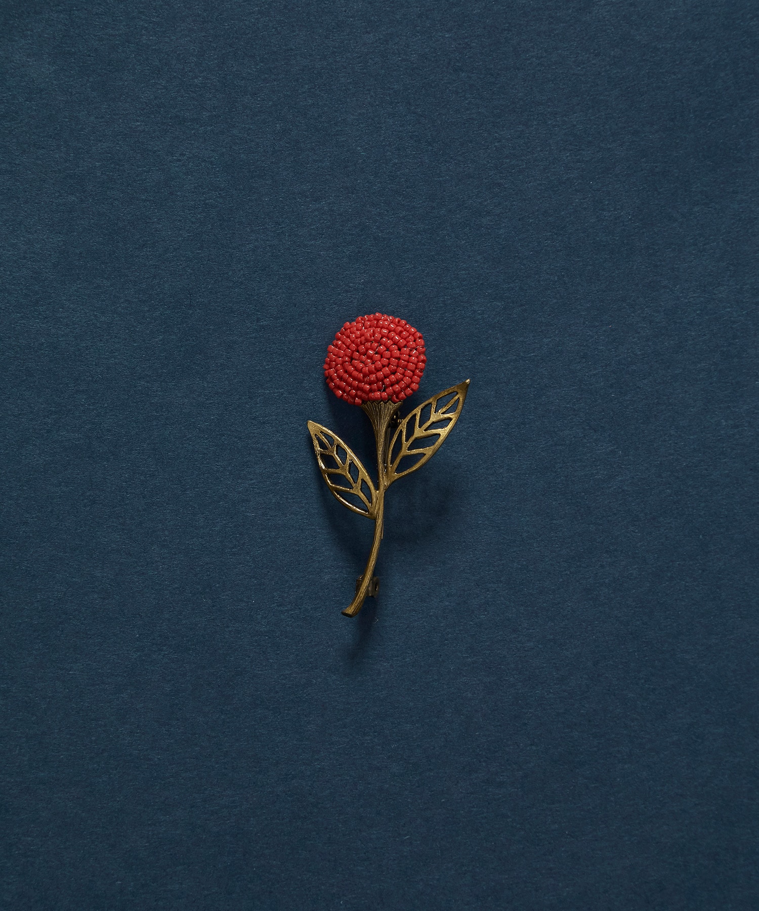 【ADIEU TRISTESSE】【クリスマスマルシェ】フラワービーズブローチ 詳細画像 レッド 1