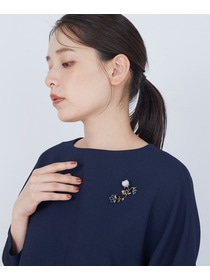 【ADIEU TRISTESSE】【クリスマスマルシェ】両サイドお花ブローチ 詳細画像 オフホワイト 4